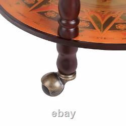 Homcom Globe Drink Cabinet Mini Bar Movable Double Deck Wine Bottle Stand