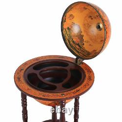 Homcom Globe Drink Cabinet Mini Bar Movable Double Deck Wine Bottle Stand