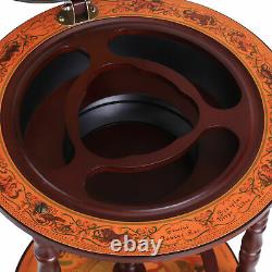 Homcom Globe Drink Cabinet Mini Bar Movable Double Deck Wine Bottle Stand