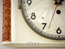 Horloge murale Garant vintage 26 cm en céramique rétro atomique du milieu du siècle blanc allemand