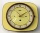 Horloge Murale Odo Vintage 23 Cm Jaune Formica Rétro Milieu Du Siècle Atomique