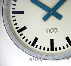 Horloge murale RFT vintage 38 cm industrielle rétro allemande des années 50