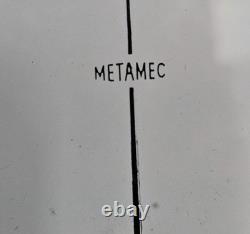 Horloge murale électrique Metamec vintage rouge rétro des années 1950