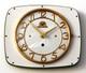Horloge Murale Fran&ccedil;aise Vintage De 24 Cm Super Quinze En Formica R&eacute;tro Milieu De Si&egrave;cle Blanche