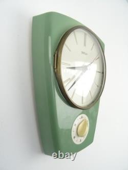 Horloge murale rétro PETER en céramique allemande (époque Junghans)