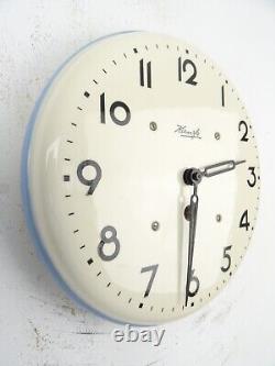 Horloge murale rétro de cuisine vintage KIENZLE en céramique allemande 8 jours (époque Junghans)