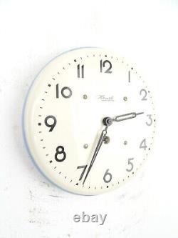 Horloge murale rétro de cuisine vintage KIENZLE en céramique allemande 8 jours (époque Junghans)