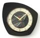 Horloge Murale R&eacute;tro Vintage 24 Cm Formica Fran&ccedil;aise En Bois Des Ann&eacute;es 50 Cadeau Atomique
