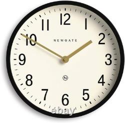 Horloge murale silencieuse rétro 30 cm métal noir décor vintage bureau cuisine