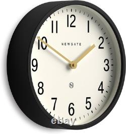 Horloge murale silencieuse rétro 30 cm métal noir décor vintage bureau cuisine