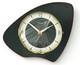 Horloge Murale Vintage Beroz 27 Cm Noire En Formica Fran&ccedil;aise R&eacute;tro, Milieu De Si&egrave;cle, Atomique