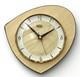 Horloge Murale Vintage Carrez De 25 Cm En Bois, Formica Fran&ccedil;ais R&eacute;tro, Milieu De Si&egrave;cle, Atomique
