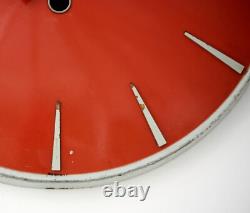 Horloge murale vintage Kienzle 24 cm en métal rouge style rétro mid-century cadeau allemand