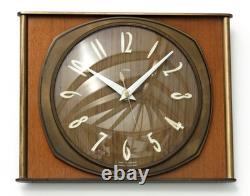 Horloge murale vintage Metamec 26 cm en bois style rétro milieu du siècle cadeau