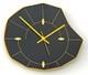 Horloge Murale Vintage R&eacute;tro De 27 Cm, Style Fran&ccedil;ais En Formica, Milieu De Si&egrave;cle, Atomique, Cadeau En Bois