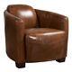 Hudson Fauteuil Lombo Style Luxe Rétro Distressed Cuir Tan