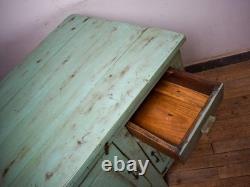 Îlot de cuisine vintage peint, armoire, placard
