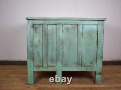 Îlot de cuisine vintage peint, armoire, placard