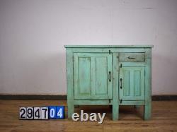 Îlot de cuisine vintage peint, armoire, placard