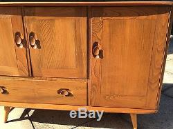 Impressionnant Ercol Windsor Sideboard Cabinet 60's Retro Vintage