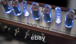 In-14 Fine Grid Tubes Nixie Horloge Dans Le Boîtier En Bois 12/24h Slotmachine Gra & Afch