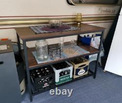 Industrial Kitchen Island Vintage Storage Table Rustic Metal Grande Armoire