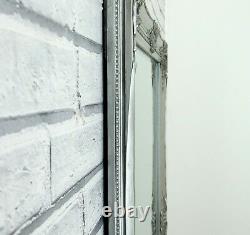 Isabella Full Longueur Silver Shabby Chic Leaner Wall Floor Miroir 163cm X 72cm