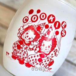 Jarre à biscuits de cirque Raggedy Ann & Andy vintage 1977 - Douce nostalgie de cuisine rétro
