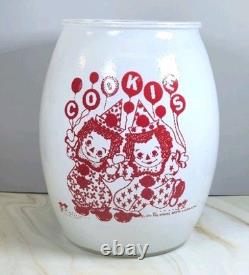 Jarre à biscuits de cirque Raggedy Ann & Andy vintage 1977 - Douce nostalgie de cuisine rétro