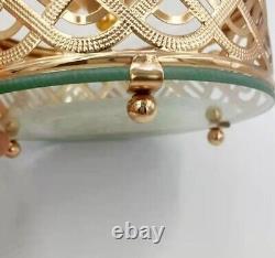 Jarre à bonbons en or avec couvercle, luxueuse et éblouissante, boîte pour cadeau de mariage ou de fête.