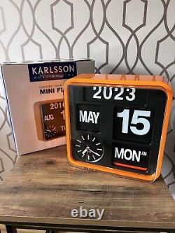 Karlsson Mini Flip Horloge Murale Orange