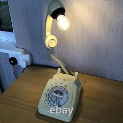 Lampe De Téléphone Vintage Retro Crème Upcycled