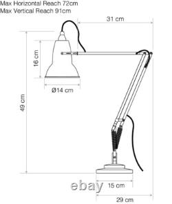Lampe de bureau jaune Anglepoise à l’équilibre parfait – édition National Trust