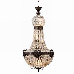 Lampe de lustre en cristal vintage Royal Empire moderne Europe pour le salon