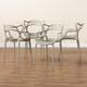 Lot De 4 Chaises De Salle &agrave; Manger Style Dossier Crois&eacute; Pour Caf&eacute;, Patio, Jardin, Cuisine Et Restaurant, Couleur Taupe