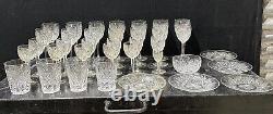 Lot de travail en cristal 36 pièces Rare Vintage/Antique
