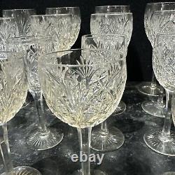 Lot de travail en cristal 36 pièces Rare Vintage/Antique