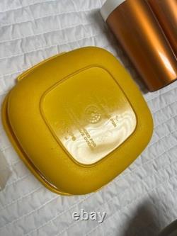 Lot vintage de 44 pièces en mélamine et Tupperware, ensemble de cuisine rétro, couleurs pastel Harvest
