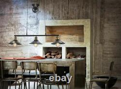 Luminaire suspendu en métal à trois lampes pour salle à manger rétro