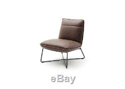Luvchairs Soho Brown Retro Vintage En Cuir Industriel Occasionnels Lounge Chair