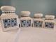 Mcm Vintage Rétro Pot De Rangement De Cuisine Taunton Vale Fleur Bleue Ensemble De Bocaux