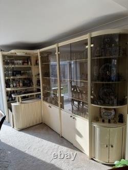 Meuble bar vintage pour la maison, vitrine de présentation, meuble à boissons avec portes vitrées, rétro