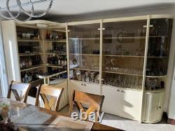 Meuble bar vintage pour la maison, vitrine de présentation, meuble à boissons avec portes vitrées, rétro