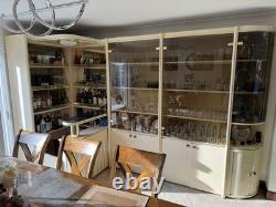 Meuble bar vintage pour la maison, vitrine de présentation, meuble à boissons avec portes vitrées, rétro