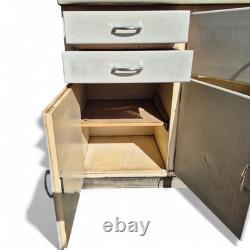 Meuble de cuisine en bois vintage des années 50, armoire de rangement, unité de garde-manger