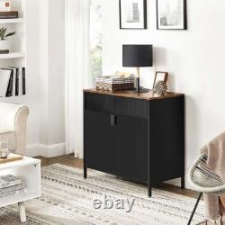 Meuble de rangement industriel, buffet avec portes rustiques, style vintage rétro