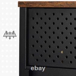 Meuble de rangement industriel, buffet avec portes rustiques, style vintage rétro