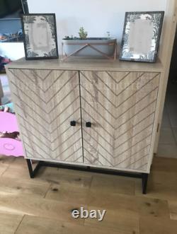 Meuble de rangement industriel vintage rétro, console en métal rustique