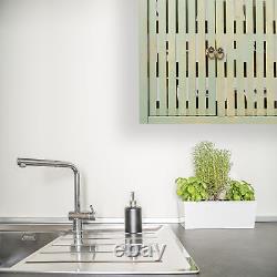 Meuble de rangement mural en bambou avec 2 étagères, unité de rangement suspendue réglable