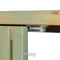 Meuble de rangement mural en bambou avec 2 étagères, unité de rangement suspendue réglable